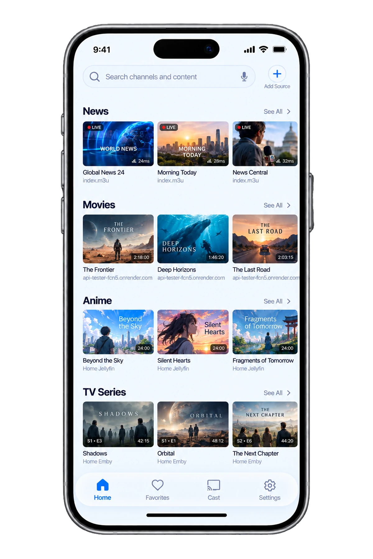 CarCast All Sources on iPhone